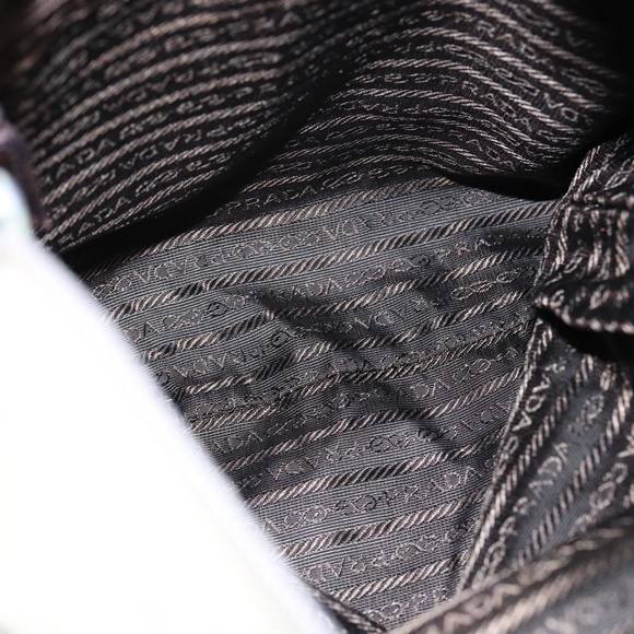 PRADA Tote Bag Nylon Beige Silver Auth bs17670 - Picture 11 of 16